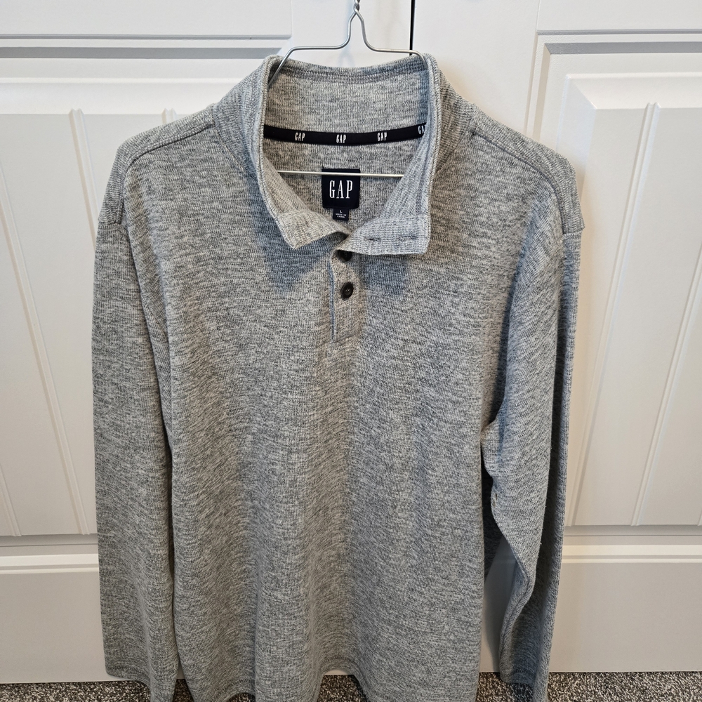 GAP Heather Gray Polo Shirt